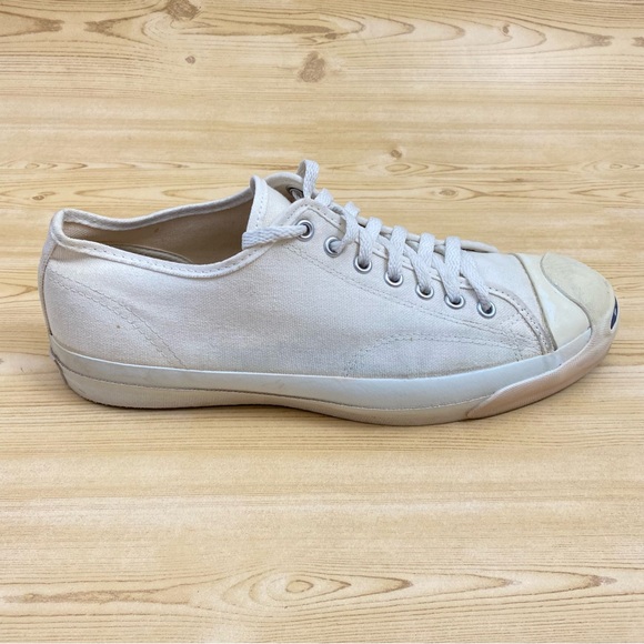 Vintage Converse Jack Purcell Made in USA White Canvas Low Top Men Sneaker 10.5 - Picture 7 of 16